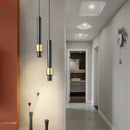 Minimalist luxury copper LED pendant light with adjustable brass cord