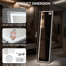 miroir led pleine longueur inclinable avec support et lumière réglable