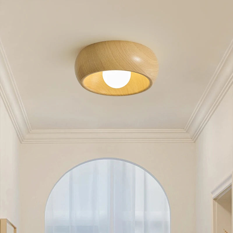 plafonnier à led style wabi-sabi nordique rétro créatif - vue 3 sur 8