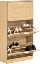 Zapatero, Zapatera Organizador, Apatero de Almacenamiento,Unidad Organizadora de Clóset con 3 Solapas y 6 balda 60 x 23 x 115 cm