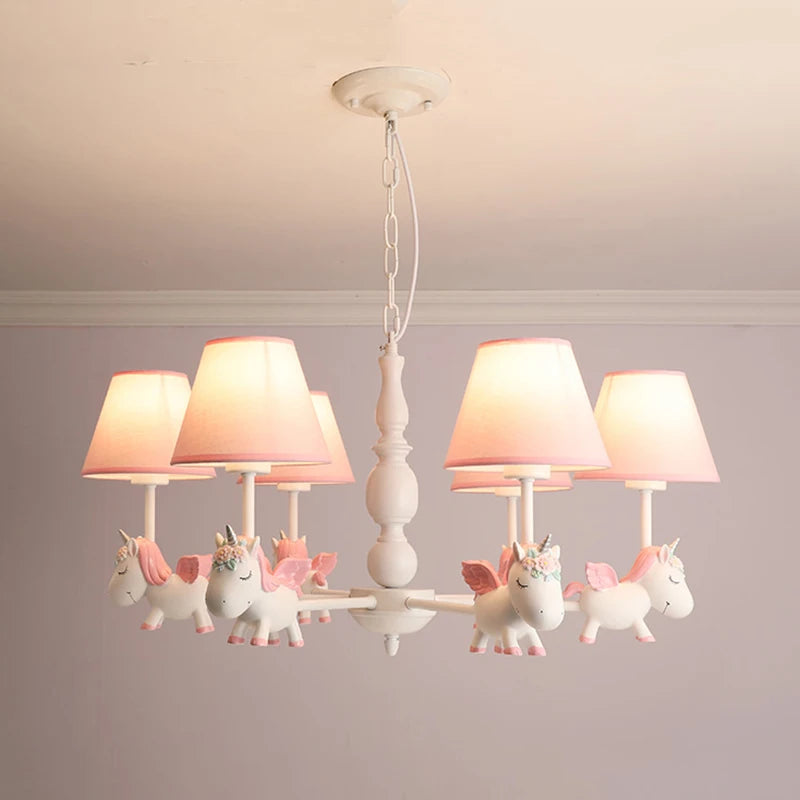 lustre licorne dessin animé pour chambre d'enfant suspendu - vue 2 sur 24