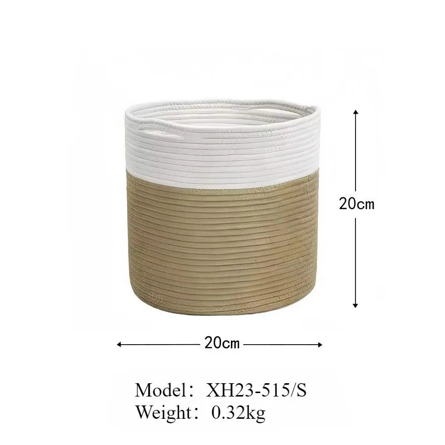 panier de rangement en corde de coton pour la maison et les jouets - vue 12 sur 12