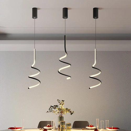 suspension moderne simple avec éclairage créatif led