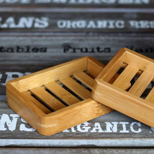 porte-savon en bois de bambou naturel pour rangement et organisation - vue 4 sur 7