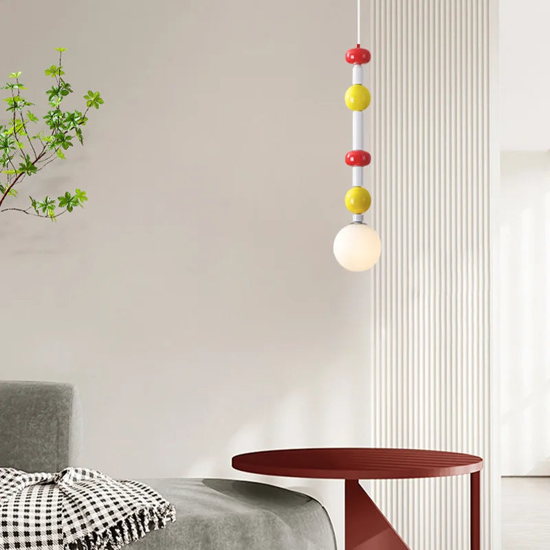 suspension boule en verre abat-jour haut plafond memphis - vue 4 sur 8