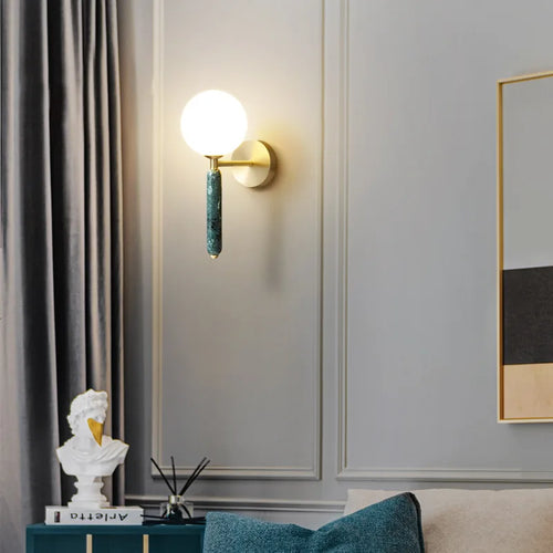 Applique murale LED en marbre pour chambre d'enfant