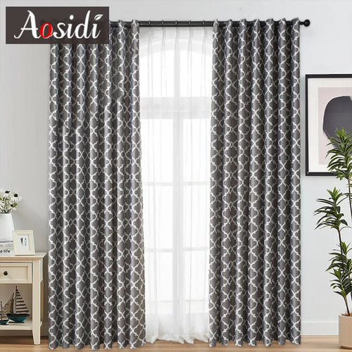 Rideau occultant moderne motifs infinis pour salon chambre - vue 2 sur 11