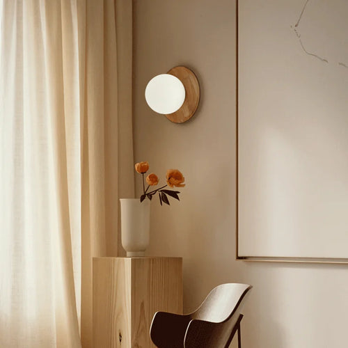 Applique murale Intérieur nordique rétro crème tête de lit LED - vue 4 sur 7