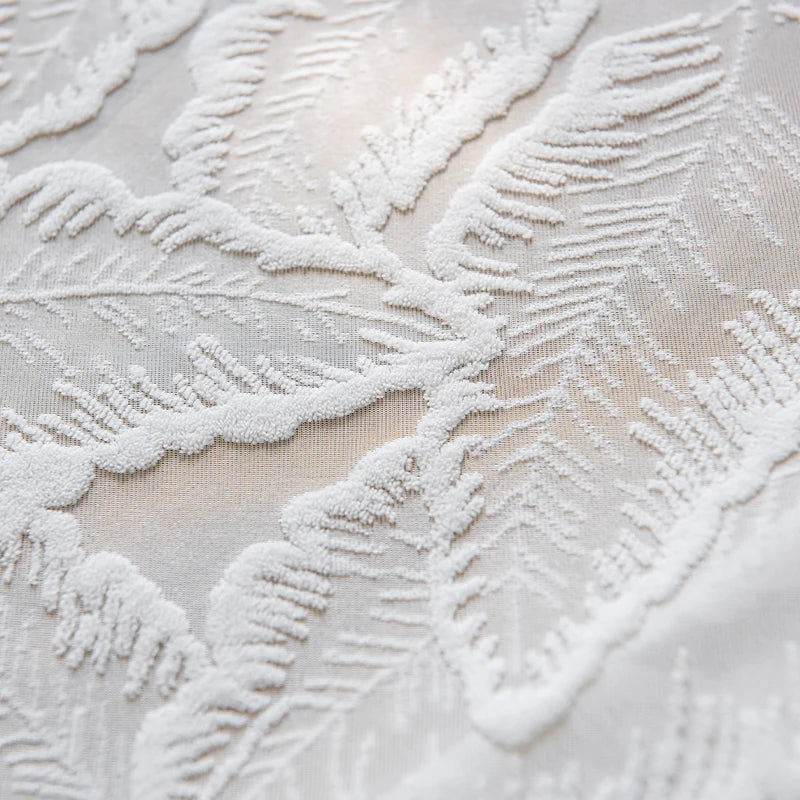 Voilage motif feuilles style moderne pour salon chambre