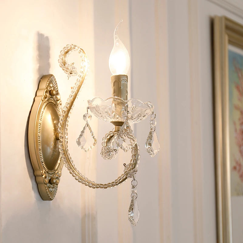 applique murale en cristal moderne avec éclairage led élégant - vue 3 sur 10