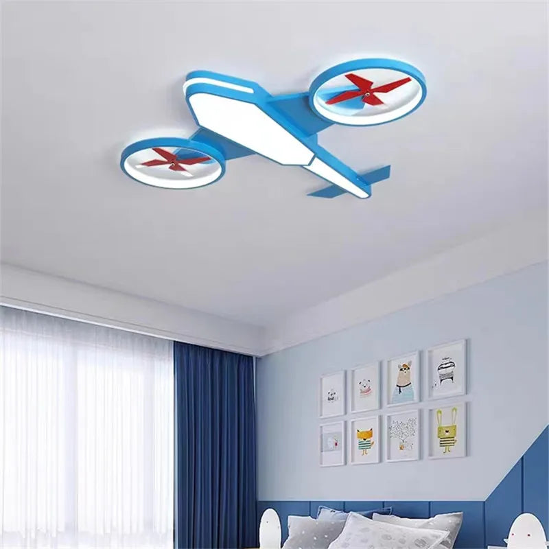plafonnier avion nordique décoration intérieure lumière dimmable pour enfants - vue 3 sur 8