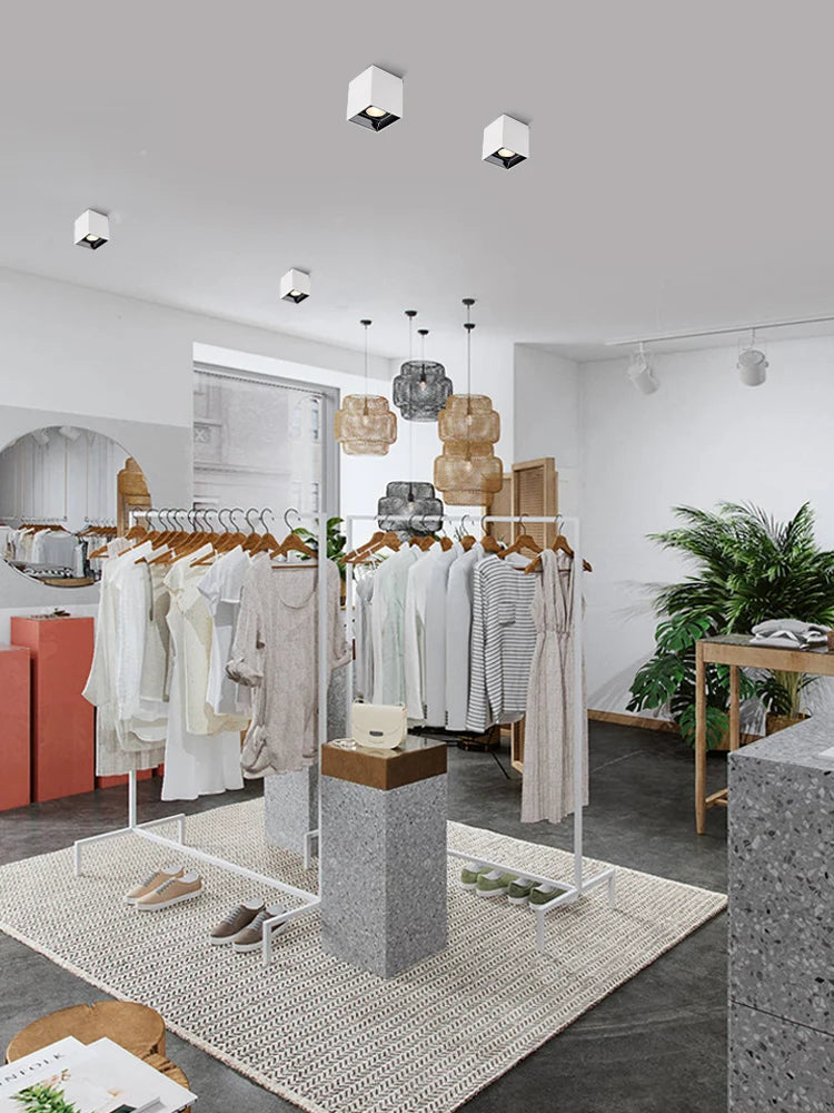 projecteurs led carrés montés en surface pour maison balcon