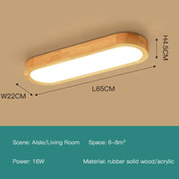 Lustre LED au Design nordique moderne en bois