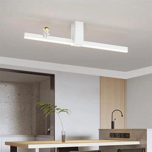 Minimalist nordic LED strip chandelier with creative style - vue 3 sur 24