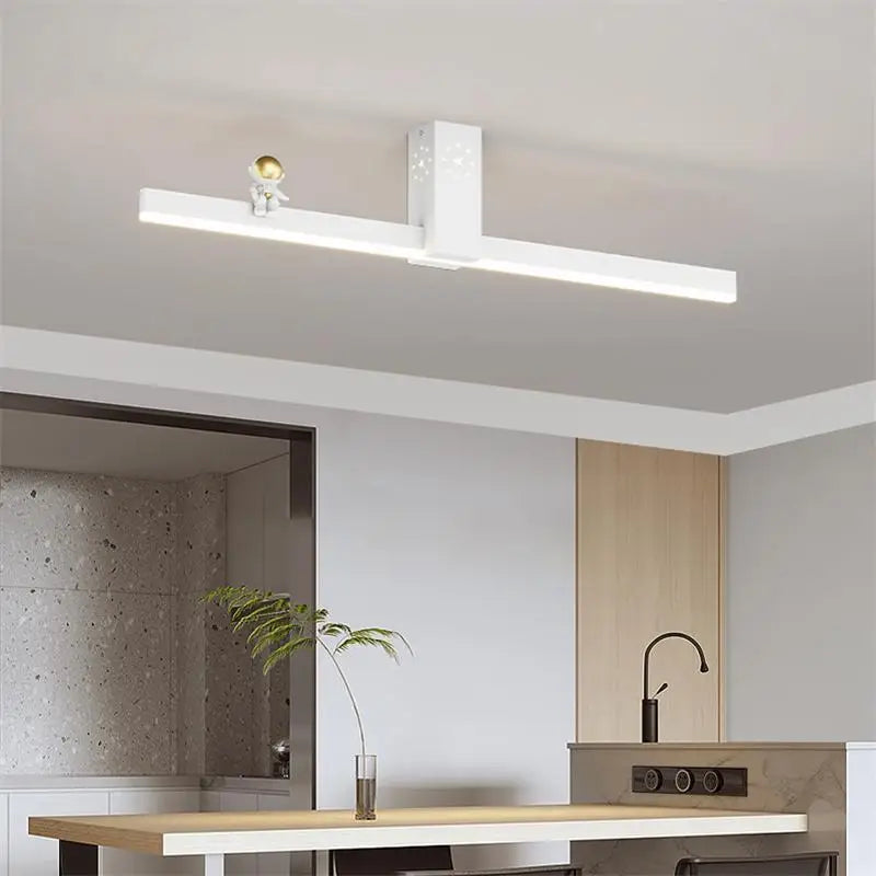 Minimalist nordic LED strip chandelier with creative style - vue 3 sur 24