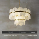Natural marble and copper minimalist designer pendant light
