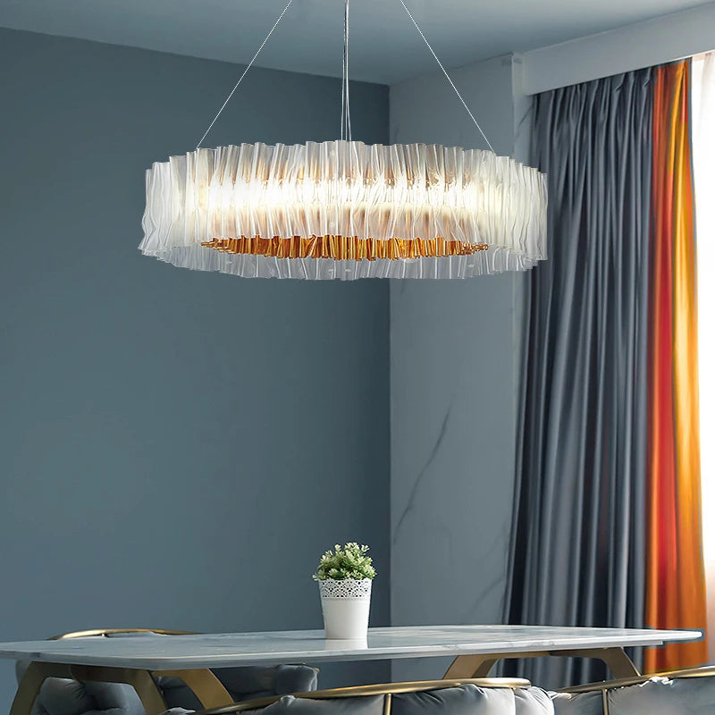 lustre acrylique design italien pour restaurant hôtel led