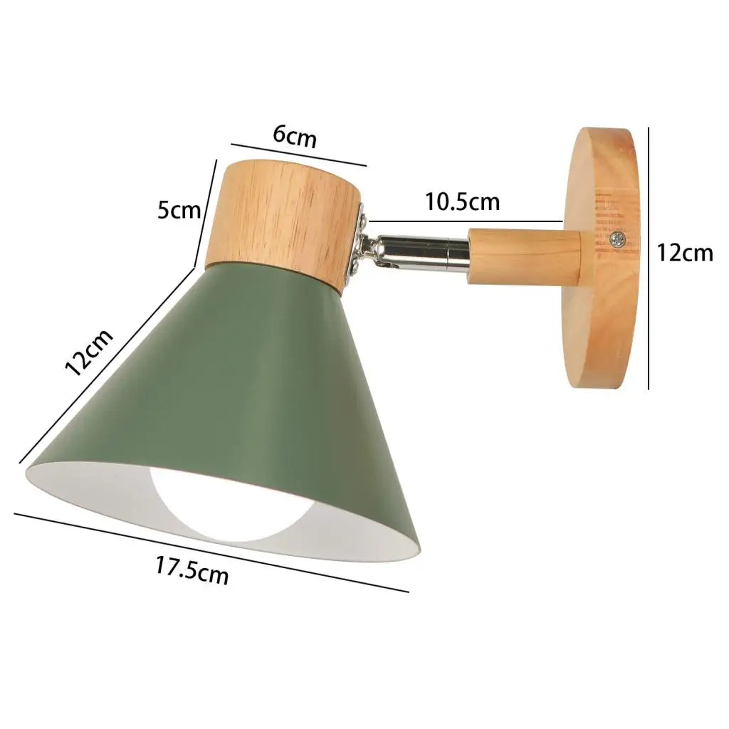 applique murale led nordique bois moderne décor maison - vue 12 sur 23
