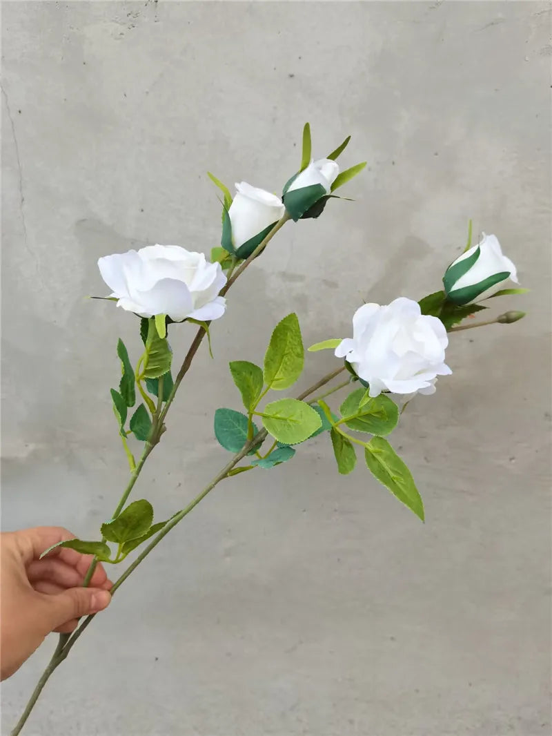 fleurs de roses artificielles en soie pour mariage et décoration - vue 11 sur 14