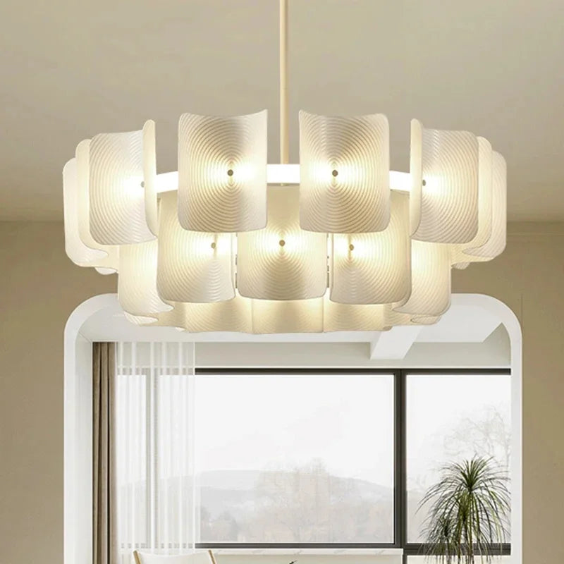 2024 LED Chandeliers Fingerprint Chandelier, Silent Style Eye Protection Living Room Bedroom Luxury Chandelier Home Decoration - vue 2 sur 9