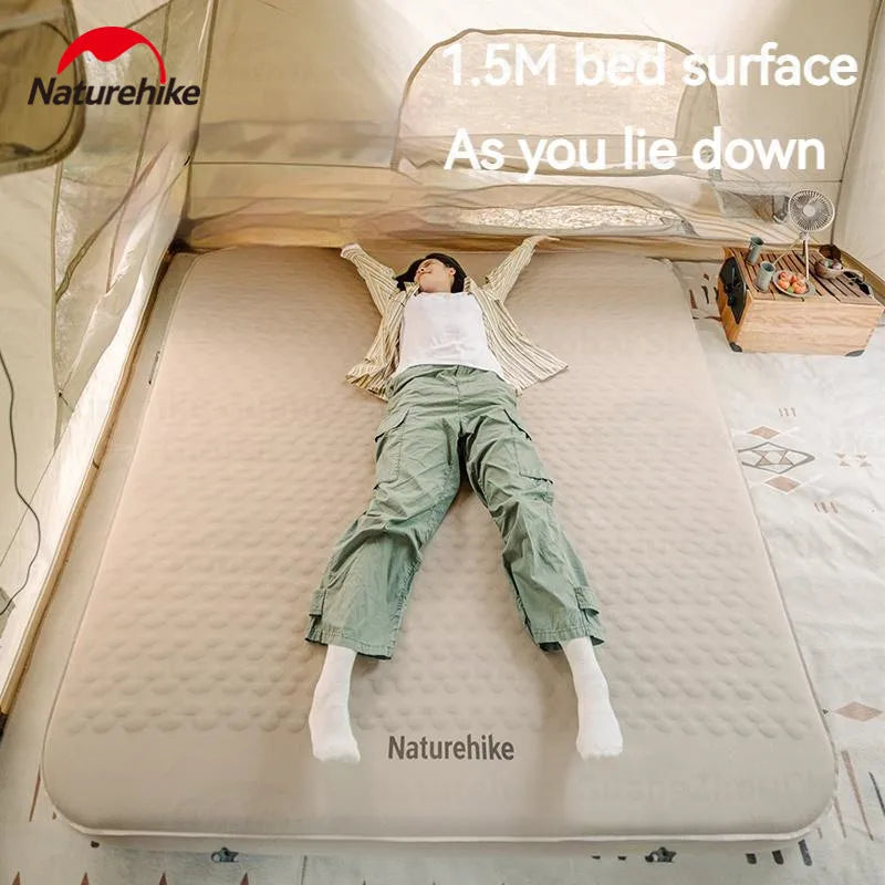 matelas gonflable portable pour camping et pique-nique familial - vue 7 sur 9