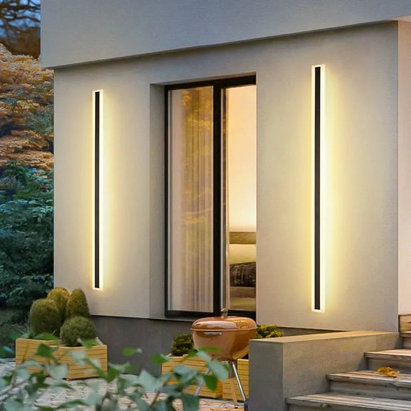 applique murale led étanche longue bande décorative extérieure avec interrupteur tactile - vue 5 sur 6