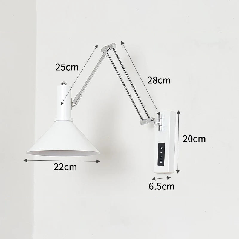 applique à culbuteur lampe led à intensité variable bauhaus projecteur spectre complet - vue 6 sur 9