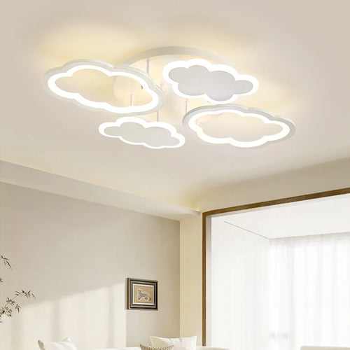 lustre en forme de nuage blanc pour enfants romantique