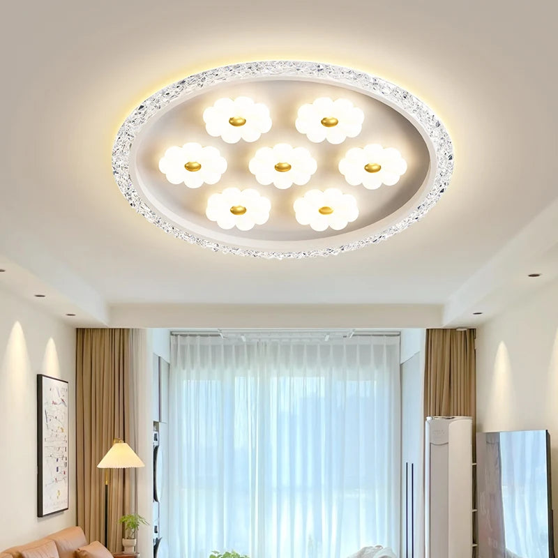 plafonnier à led moderne en cristal pour décoration intérieure - vue 7 sur 11