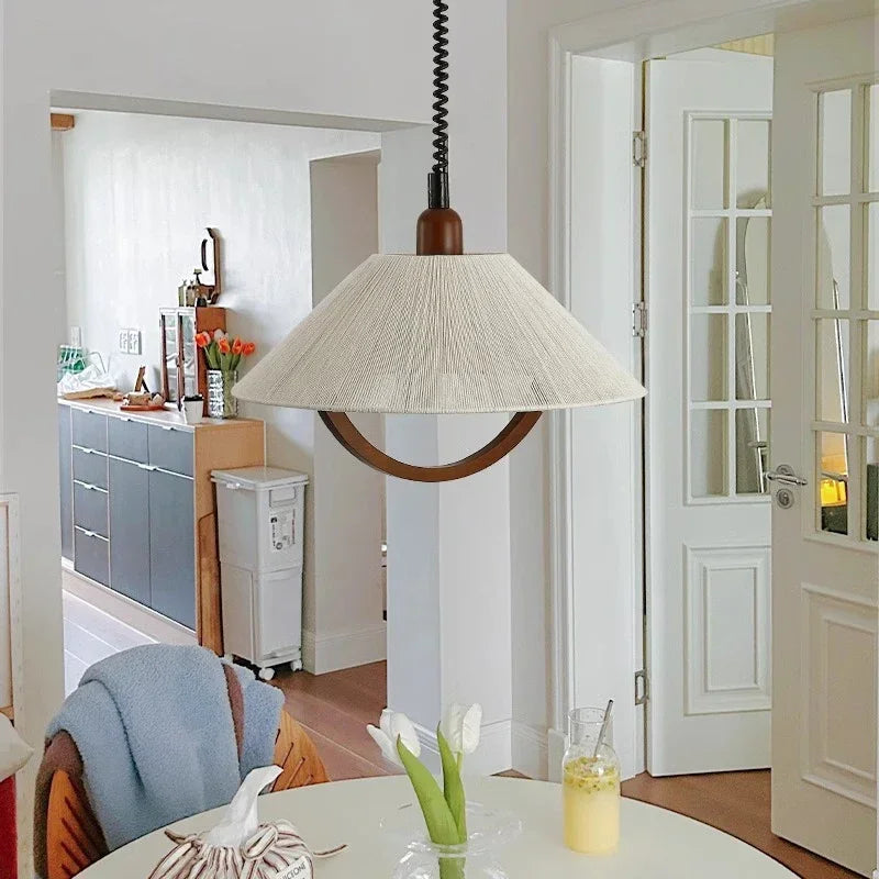 suspension rétractable en coton et bois pour intérieur - vue 7 sur 7