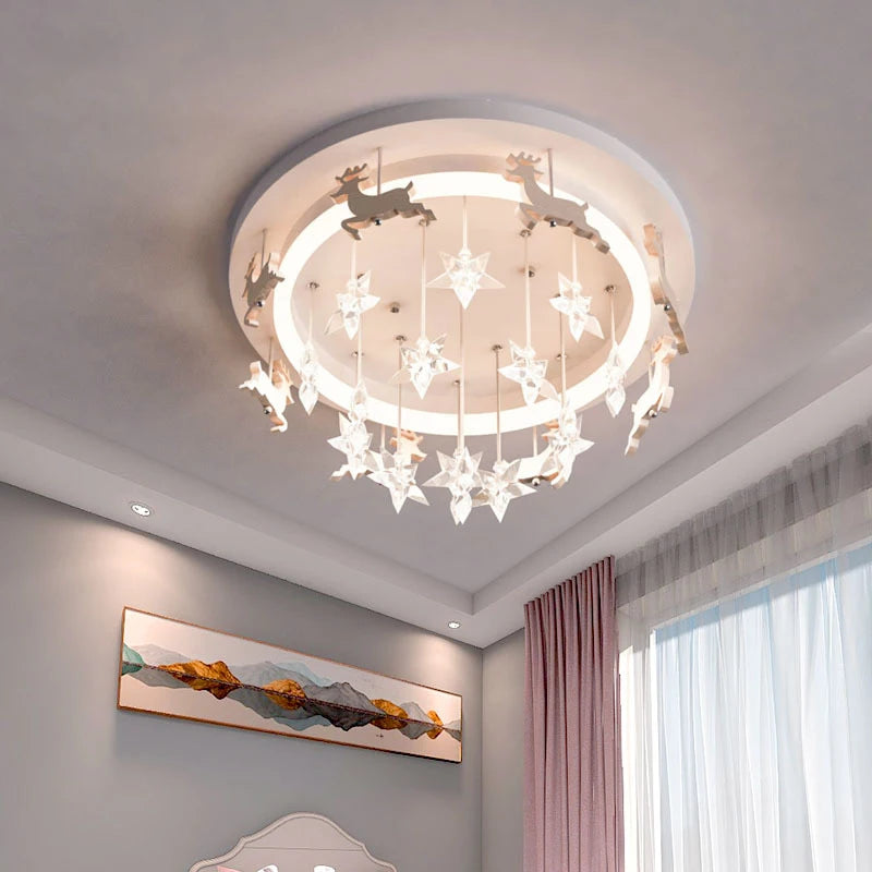 plafonnier étoile à LED pour chambre enfant princesse garçon fille - vue 4 sur 7