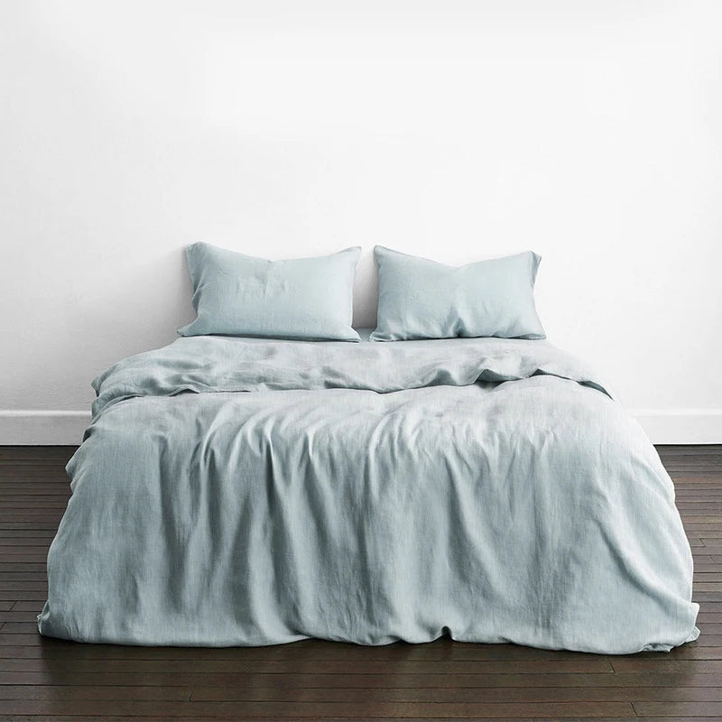 housse de couette en lin naturel doux et respirant