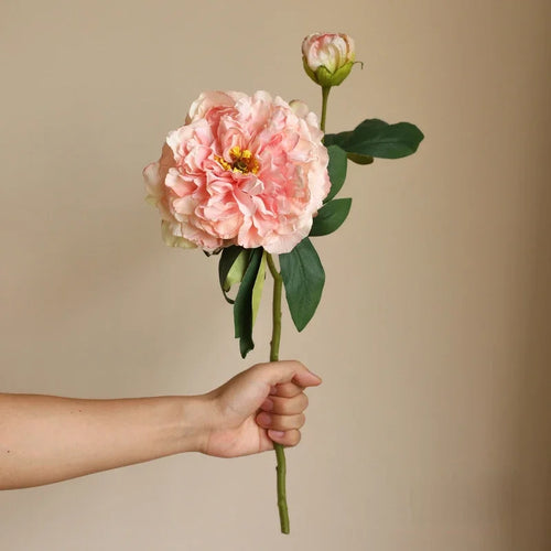 Artificial silk peony plant for interior decoration realistic flowers - vue 10 sur 12