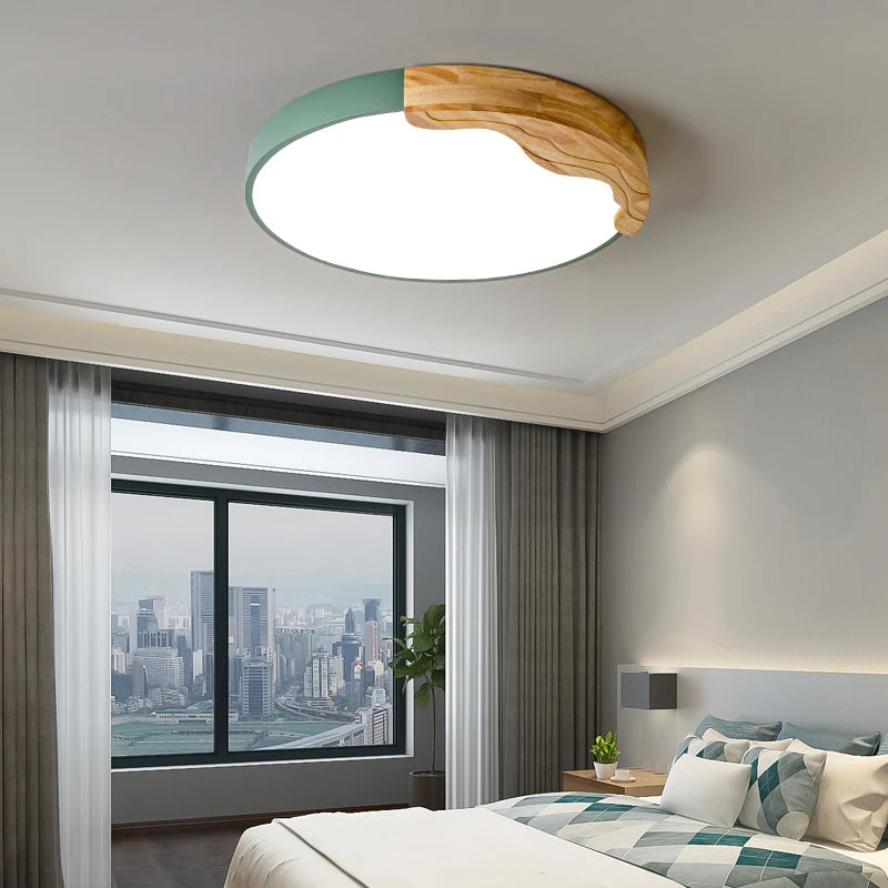 plafonnier led encastrable style nordique macarons ronds romantiques luminaire créatif moderne - vue 6 sur 18