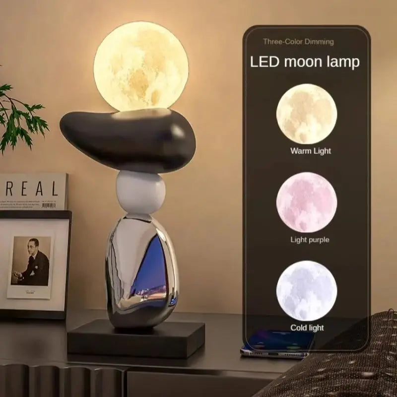 lampe à poser en pierre pour ambiance relaxante et décorative - vue 4 sur 10