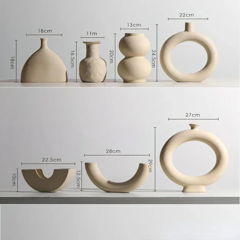 vase en céramique moderne pour fleurs séchées décoration intérieure - vue 4 sur 16