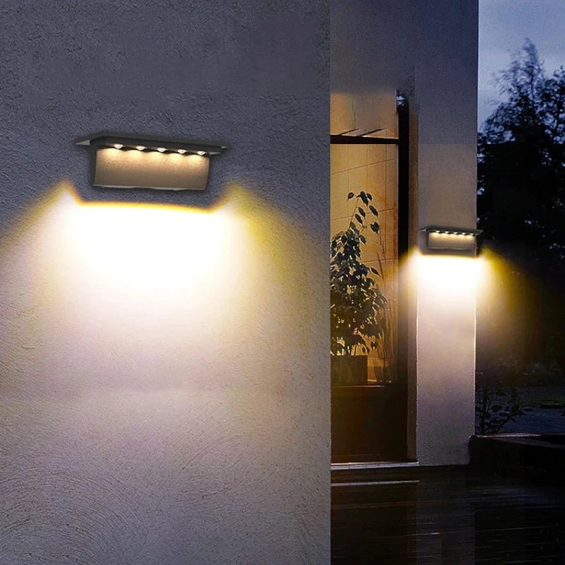 lot de 2 lampes solaires d extérieur avec capteur intelligent pour extérieur - vue 4 sur 10