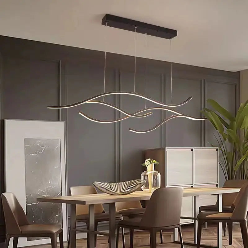 Lustre LED minimaliste moderne avec télécommande