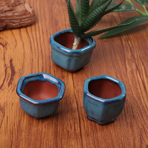mini pots à bonsaï en céramique pour plantes succulentes artisanaux