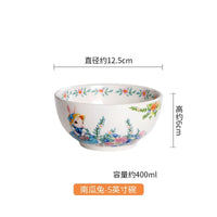 Assiette ceramique motif citrouille lapin style jardin mignon