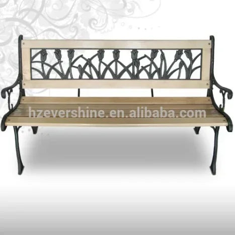 chaises de jardin en fonte et bois style antique
