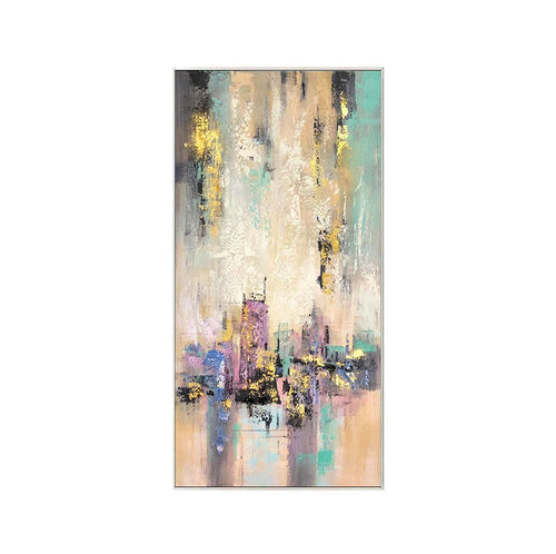 Customizable, Hand-painted Abstract Decorative Painting, Living Room Background Wall Hanging Painting Gold Foil, Canvas Painting - vue 9 sur 9