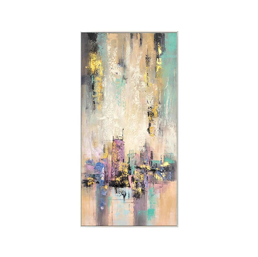 Customizable, Hand-painted Abstract Decorative Painting, Living Room Background Wall Hanging Painting Gold Foil, Canvas Painting - vue 8 sur 9