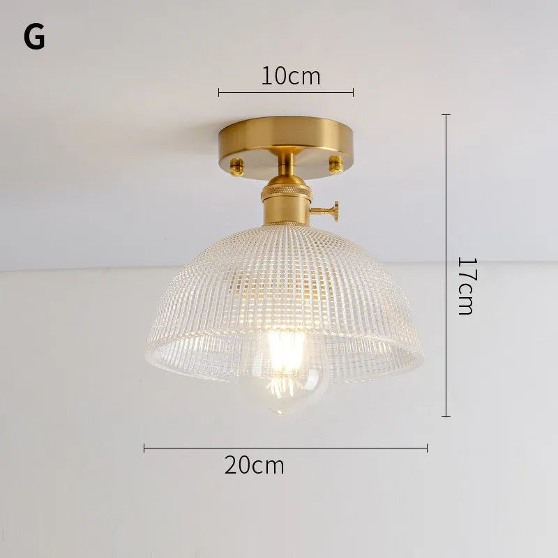 lustre vintage japonais en verre pour balcon et entrée - vue 11 sur 29