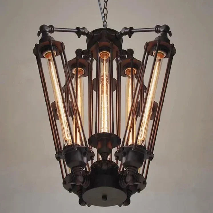 Edison ampoules lumières lustres suspension Art déco Abajur lumières noir moderne grandes lampes de Lustre créatives - vue 5 sur 6