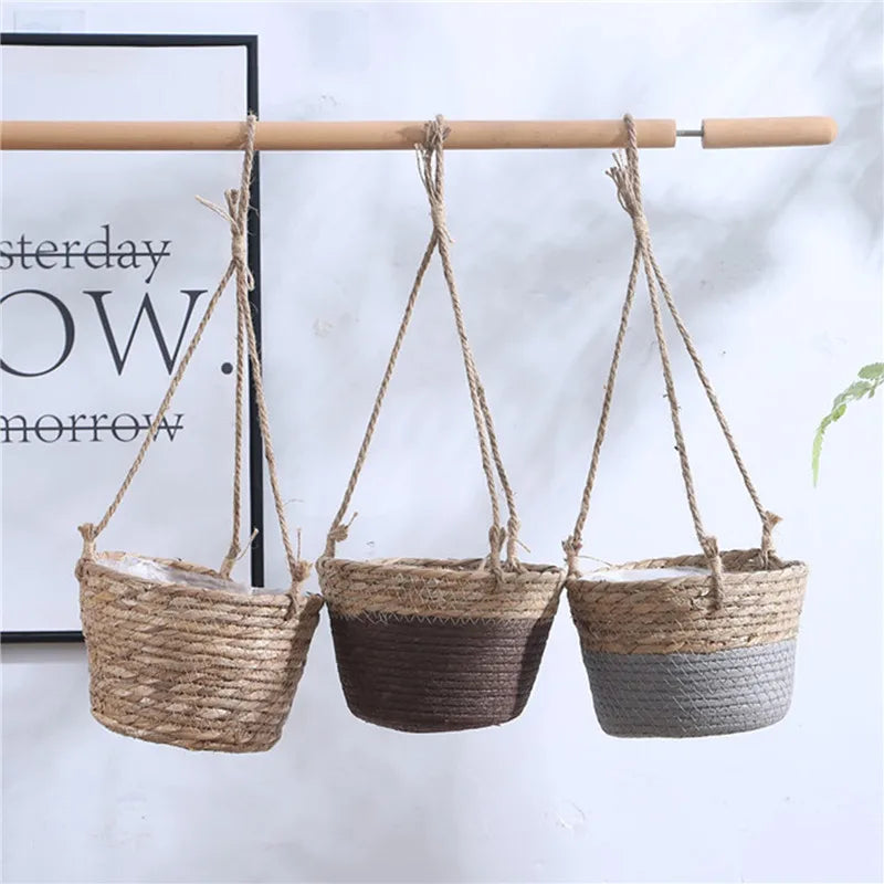 jardinière suspendue en macramé pour plantes d'intérieur et d'extérieur - vue 4 sur 10