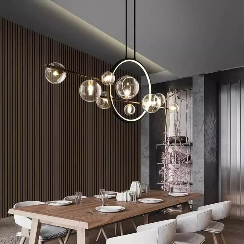 lustre à bulles en verre éclairage sphérique pour bar ou restaurant - vue 4 sur 10