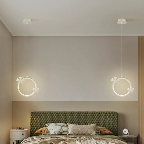 suspension moderne en forme de pétales pour style nordique minimaliste