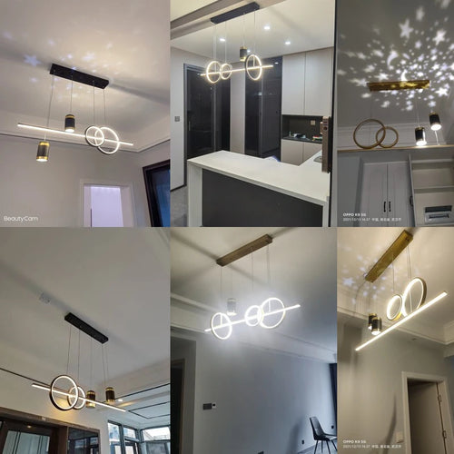 style nordique suspension led lumières luminaria abajur