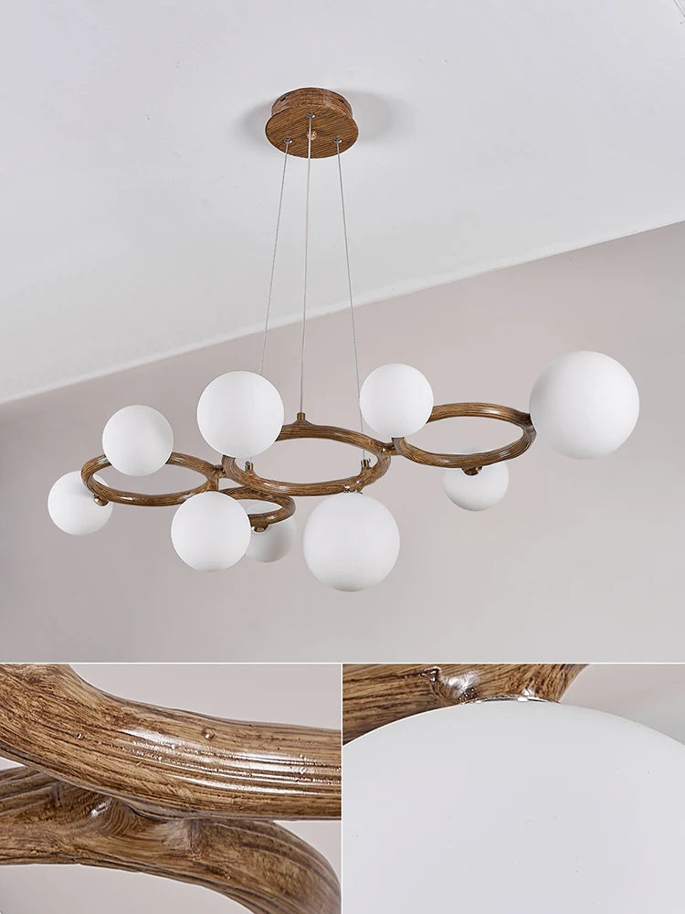 lustre wabi sabi suspendu pour décoration intérieure élégante - vue 7 sur 9
